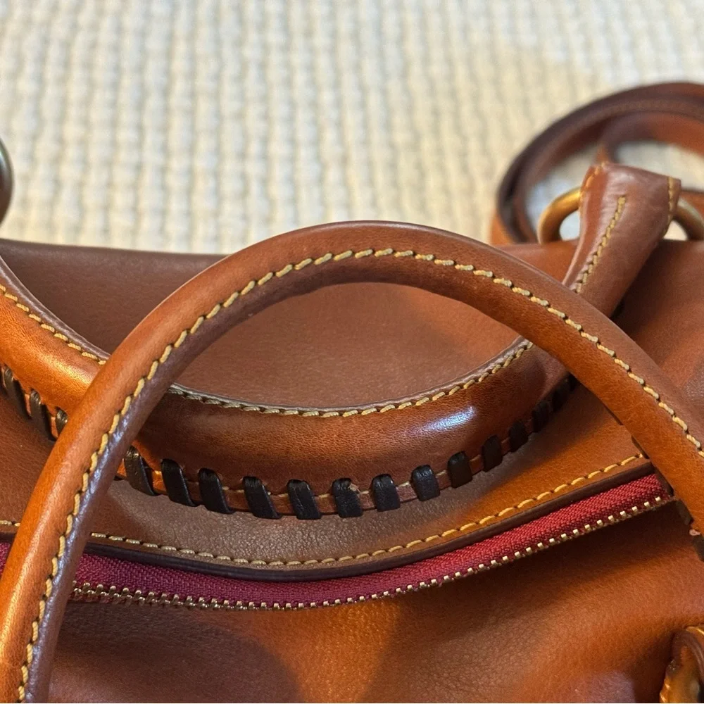 Dooney & Bourke Tan Leather Satchel - Picture 7 of 16